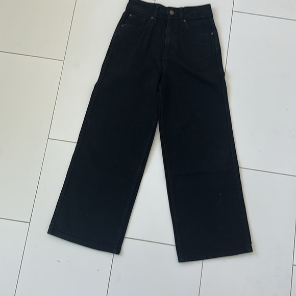 Sezane le Crop Black denim Jeans size 34  US 2 XS - Picture 6 of 9